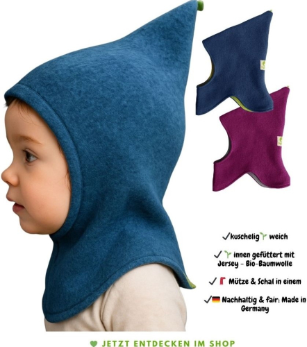 Schlupfmütze – Soft-Walkwolle (S/M, aqua | granat | marine) KALLAI